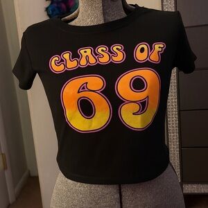 Current Mood Class of 69 Crop Top